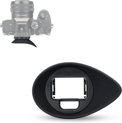 JJC Camera Viewfinder Eyecup for Sony A7R V A7R5 A7 IV A7M4 A7S III, Oval Shape Soft Silicone Design