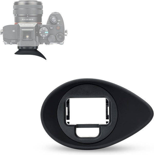 JJC Camera Viewfinder Eyecup for Sony A7R V A7R5 A7 IV A7M4 A7S III, Oval Shape Soft Silicone Design