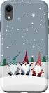 iPhone XR Christmas Gnomes Case, Plaid Stripes Pattern for Holidays, Snow Winter