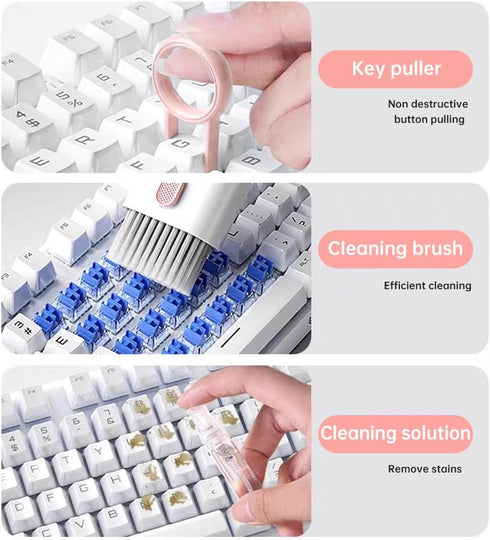 Loyanger 7 1 in Electronic Cleaner Kit,Keyboard Cleaner Laptop Monitor Computer Keyboard Brush for Earphones Mobile