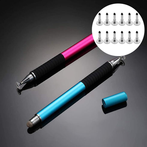 12Pcs Silver Universal Stylus Replacement Disc Tips Round Shape Replaceable Stylus Pen for Touch Screen Stylus Pen Disc Tips,Stylus Pens,Nice Gifts to Share with Families,Cell Phones and Accessories