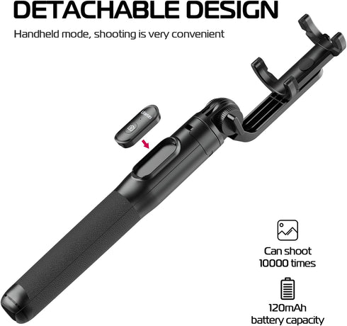 ULANZI SK-03 64" 3 1 Selfie Stick Tripod, Professional Stable Phone Tripod Stand for Smartphone/Action Camera