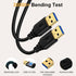 6FT, USB3.0 /3A USB to USB Cable Male to Male A to A USBA to USBA, USB-A to USB-A,Double Sided Data Transfer Charging