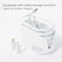 Budi 38W 3-Port USB Wall Charger, Multifunctional Built-in USB Cable Fast Charger for iPhone/Tablet/Samsung