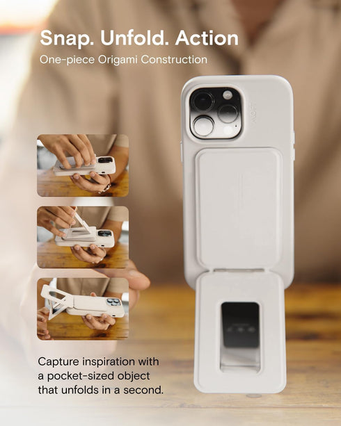 MOFT Phone Stand, Magnetic Tripod Stand, Stain-Resistant MOVAS Leather, Angle Adjustment for iPhone 15/14/13/12