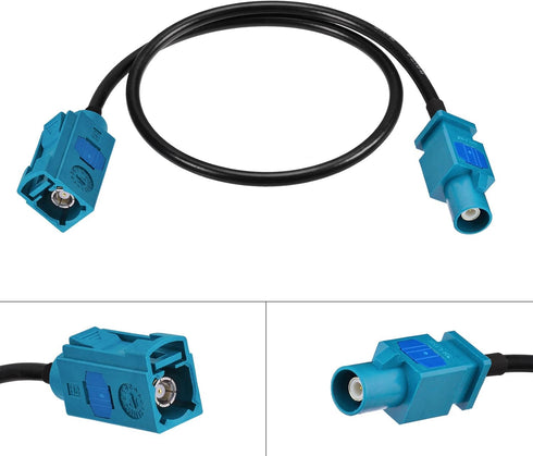 Bingfu Fakra Z Female to Male Vehicle Antenna Extension Cable 30cm 12 inch for Car Stereo Android Head Unit GPS Navigation FM AM Radio Sirius XM Satellite Radio 4G LTE TEL Telematics Bluetooth Module