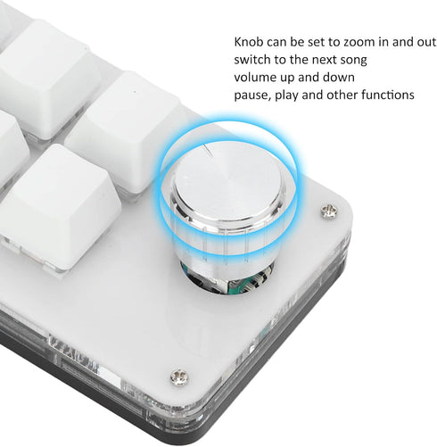 Dioche USB Mini 6Key Keypad Mechanical Gaming Keyboard, Portable One Handed Shortcut Programmable Keyboard for PC