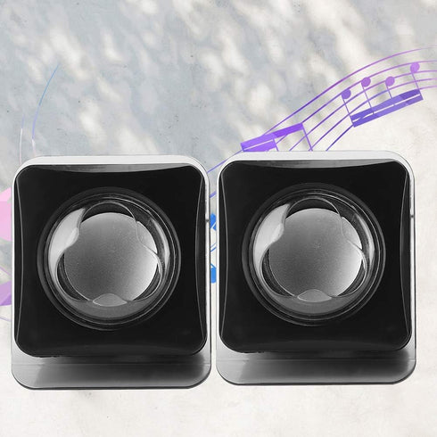 Computer Speakers for Desktop PC, Laptop, Mac, USB 2.0 Mini Wired Combination Speaker, Dual Stereo with Volume Control.