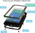 LOVE MEI Military Rugged Case for Samsung Galaxy S21 FE 5G, Shockproof Dustproof Hybrid Metal Silicone Gel Cover with