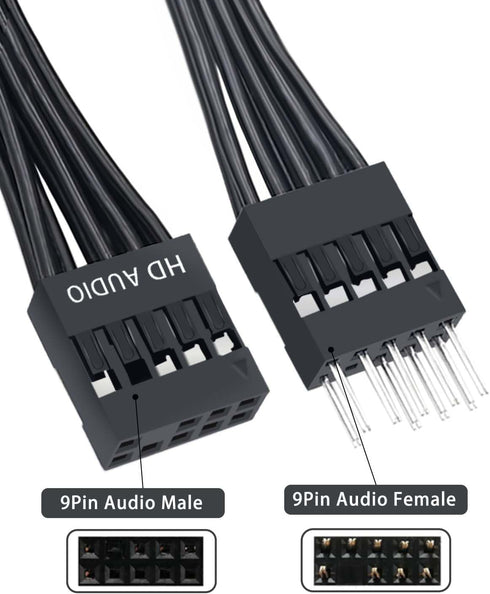 COMeap Front Panel Connector - Motherboard Extension Cable Set for PC DIY with Front Panel Extension Plug