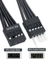 COMeap Front Panel Connector - Motherboard Extension Cable Set for PC DIY with Front Panel Extension Plug
