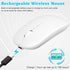 UrbanX Rechargeable Bluetooth Keyboard and Mouse Combo, Ultra Compact Slim Full-Size Keyboard and Ergonomic Mice for