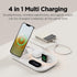 mooas All-Rounder 4 in 1 Fast Wireless Charging Nightlight Clock, Compatible with iPhone 15 14, Galaxy S24 S23