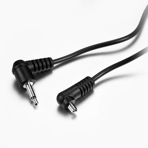 (2 PCS) 3.5mm to Male Flash PC Sync Cable, 12-Inch/30CM 3.5mm Plug to Male Flash Sync Cord for Photography