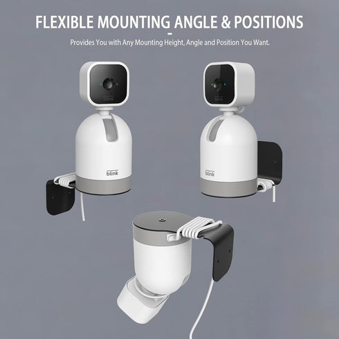 Wall Mount for Blink Mini Pan-Tilt Camera, Black Stainless Steel Bracket for Home/Office Indoor