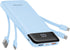 Portable Charger with Built-in Cables, 10000mAh Slim Travel Battery Pack, 6 Outputs, 3 Inputs, 3A Fast Charging for