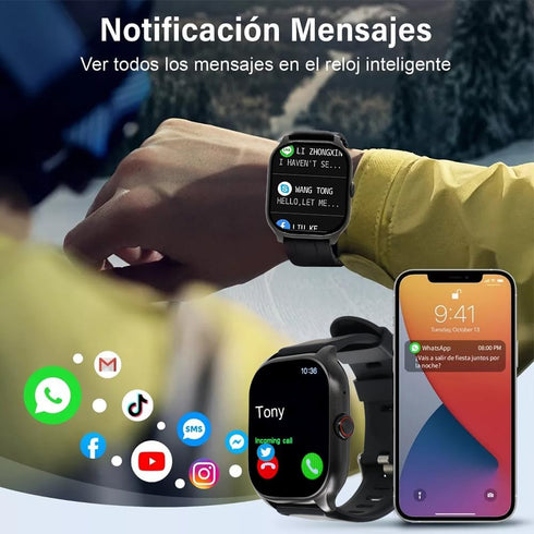 Smart Watch (Answer/Make Calls), 2024 Newest 2.01" Fitness Tracker, Heart Rate/Sleep Monitor, Waterproof Women's Men's