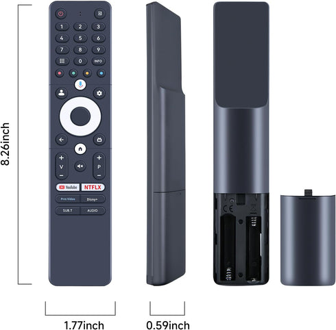 GWVEE SRC-4020-01 2025 Voice Remote Control Replacement for Vision Caixun Sansui Thomson TV