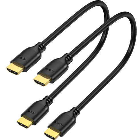 Short HDMI Cable 1 Foot 2-Pack, 4K 1FT HDMI to HDMI Cable