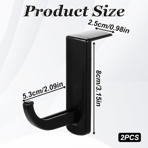 Xthrotsenk 2pcs Headset Monitor Headphone Stand Hook Holder Hanger Adhesive Gaming Earphones Hanger Stick-on Support