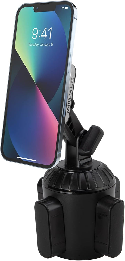 Scosche MP2CUPM-SP MagicMount Pro2 Cup Holder Magnetic Cell Phone Holder Car Mount Kit, Compatible with MagSafe