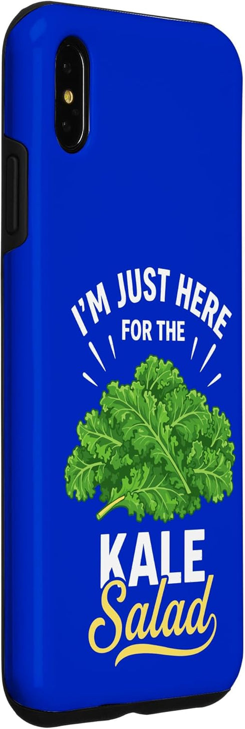 Funny Kale Salad Comfort Food Lovers I'm Just Here for The Kale Salad Case for iPhone Xs Max