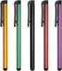 MECCANIXITY 5pcs Universal Capacitive Stylus Pens for Touch Screens, Black, Gold, Purple, Red, Green