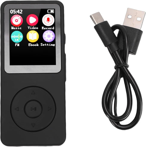 TIKATARER 2.4 Inch MP3 5.4, 32G Player with Bluetooth HiFi Music Player, Built in Speaker FM Radio Voice Recorder E