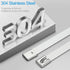 Metal Cable Zip Ties: 80Pcs Stainless Steel, 390 Lbs Heavy Duty Self-Locking Strap Ties, 18Inch for Garden