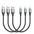 1ft Micro USB Cable 3-Pack, Nylon Braided Fast Charger for Samsung Galaxy S7, S6, Note 5, PS4 & More.