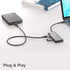 ALOGIC 4in1 4xusb-a 3.0 UCFUUA-SGR USB-c Fusion Swift Hub Dock USB Space Grey