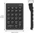 Rapoo K50 2.4G 22-Key Wireless Number Pad, Numeric Keypad for Laptop, Speed Data Entry, Numpad with Calculator, Email