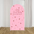 KONPON A Berry Sweet Baby is ON The Way! Pink Arched Backdrop Cover Strawberry Theme Stretchy Arched Stand Covers