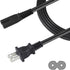 TV Power Cord 10FT, 2 Prong Non-Polarized Plug NEMA 1-15P to C7 Figure 8 Replacement Supply Cord, Black-18AWG