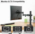 PUTORSEN Universal VESA Pole Mount, Full Motion TV Pole Mount Fits 17 to 32 inch Screens, with Removable 75mm and 100mm