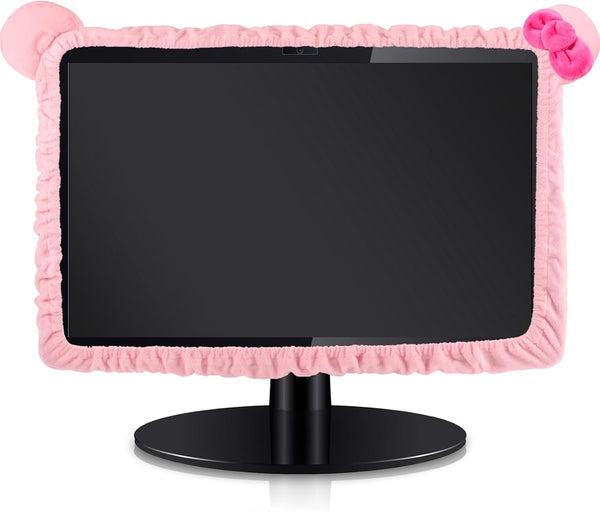 Remagr 1 Pcs 20''-29'' Kawaii Computer Monitor Cover with Cat Ear Design,