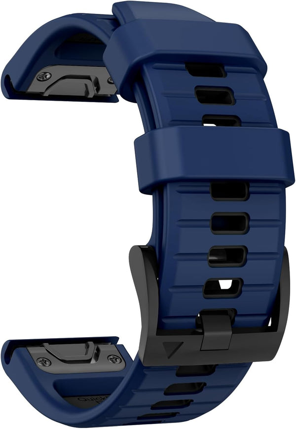 OVERSTEP Soft Silicone Replacement Bands for Fenix 7X, 26mm Width Strap for Fenix 7X Pro/6X/5X/3 Smartwatch