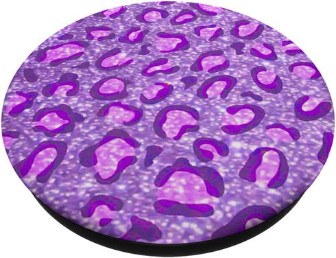 Cute Purple Leopard Print Pattern Fashion Design PopSockets Standard PopGrip
