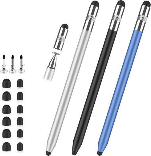 STYLUSLINK Stylus Pen for Touchscreen, 3-in-1 Rubber Disc Stylus, High Sensitivity and Precision,