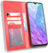 ZTE ZMax 10 Wallet Case, PU Leather Flip Book Style Folio Cover with Kickstand and Card Holder, Red