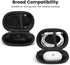 Earbud Case Holder, Wired Headphone Storage Pouch, Hard EVA Small Zipper Bag for Wireless Earbuds and Headphones