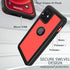 Waterproof Case for iPhone 12, Shockproof Dustproof IP68 Full-Body Hard Case with Built-in Screen Protector, Red
