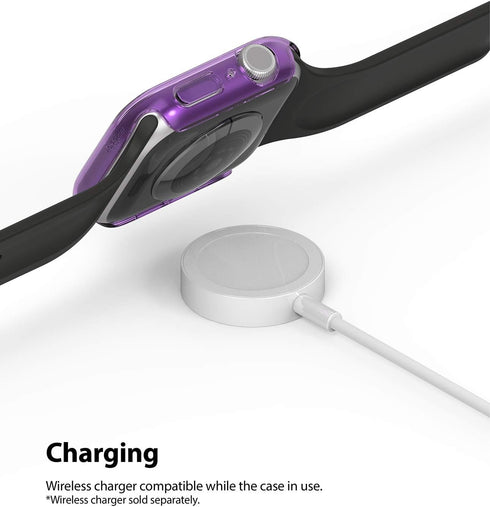 Ringke Slim Anti-Yellowing Material Case for Apple Watch Series 6, 5, 4, SE (2020), SE (2022) 40mm - Clear & Purple