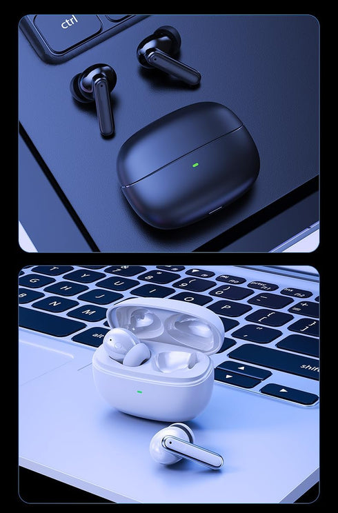 Active Noise Cancelling Earbuds, Bluetooth with Qi Wireless Charge, ANC + ENC with Mics and Travel Pouch
