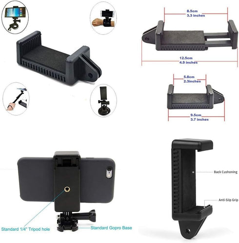 2in1 Wall Phone Mount, Overhead Camera Mount for iPhone Samsung Live Streaming, Craft Videos, Online Lessons