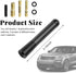 Sylvil 3.15" Car Short Antenna, Aluminum Radio Antennas Replacement, Carbon Fiber Antenna Kit with Screws, AM/FM Roof