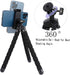 Acuvar Flexible Phone Tripod Stand with Wireless Remote & Adjustable Holder, Mini Smartphone Tripod for iPhone