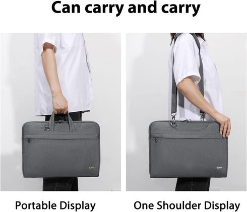 V Voova Waterproof Laptop Bag 13-14 inch with Shoulder Strap & Handle, Slim Briefcase Sleeve Compatible with 13-14”