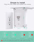Wall Outlet Extender with Surge Protector, 6 AC Outlets, Shelf, 2 USB & USB C Charging Ports