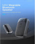 BYDGUMEI Wearable Bluetooth Speaker-miniWaterproof Speaker Cip Type - Buit-in Microphone forHands-Free Music and Call